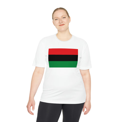 Pan African Flag Unisex Moisture Wicking Tee