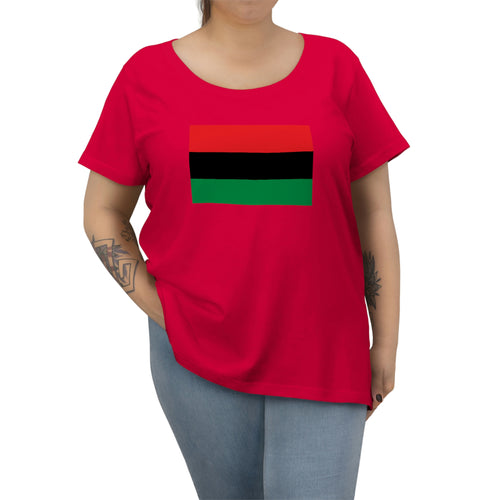 Pan African Flag Women's Curvy Tee