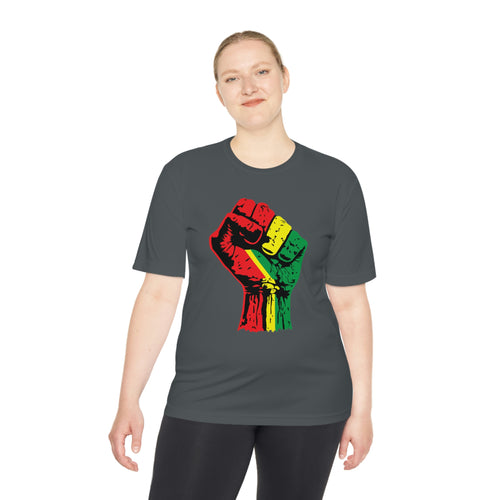 Black Power Fist Unisex Moisture Wicking Tee