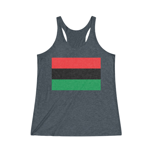 Pan African Flag Women's Tri-Blend Racerback Tank