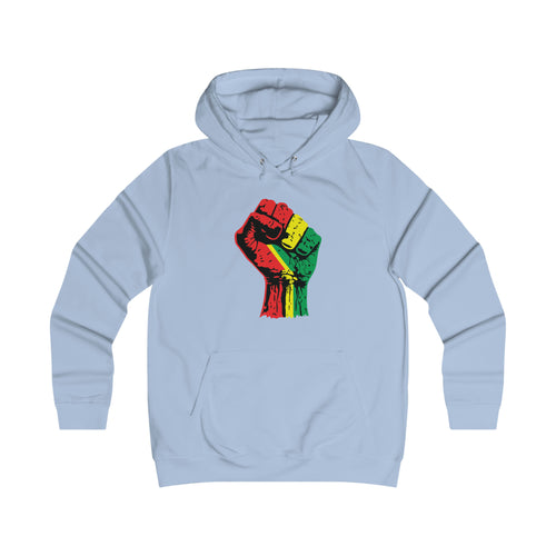 Black Power Fist Girlie College Hoodie