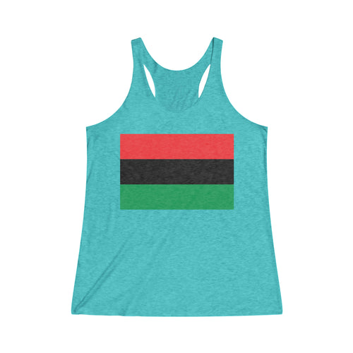 Pan African Flag Women's Tri-Blend Racerback Tank