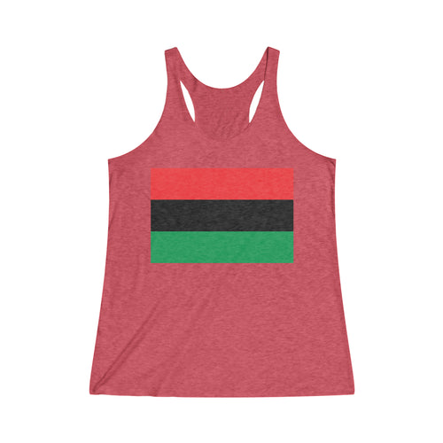 Pan African Flag Women's Tri-Blend Racerback Tank