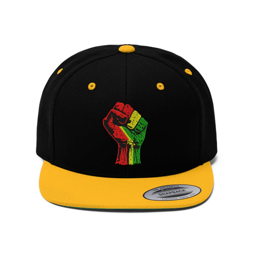 Black Power Fist Unisex Flat Bill Hat