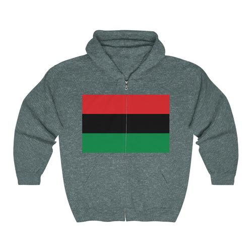 Pan African Flag Unisex Heavy Blend™ Full Zip Hooded Sweatshirt