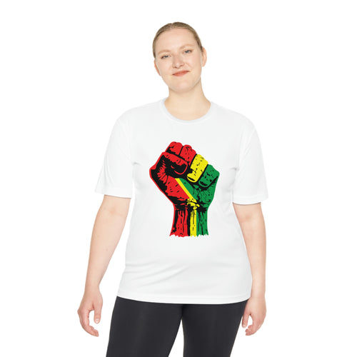 Black Power Fist Unisex Moisture Wicking Tee