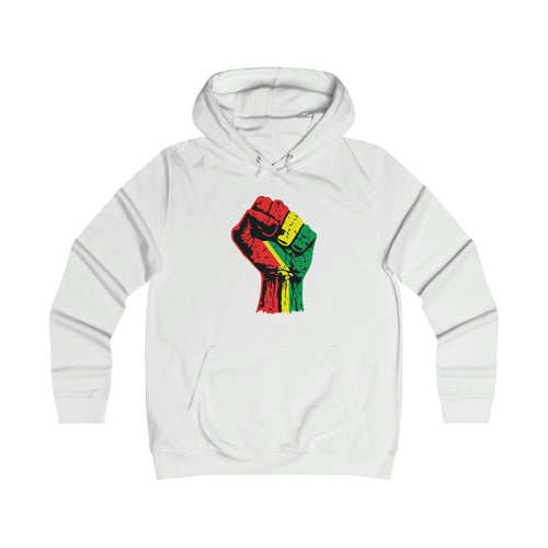 Black Power Fist Girlie College Hoodie