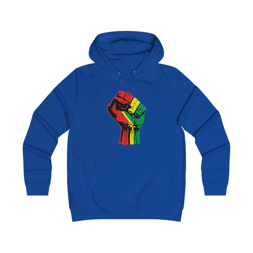 Black Power Fist Girlie College Hoodie