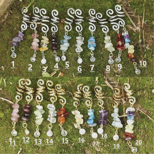 Natural Stone Hair Charms