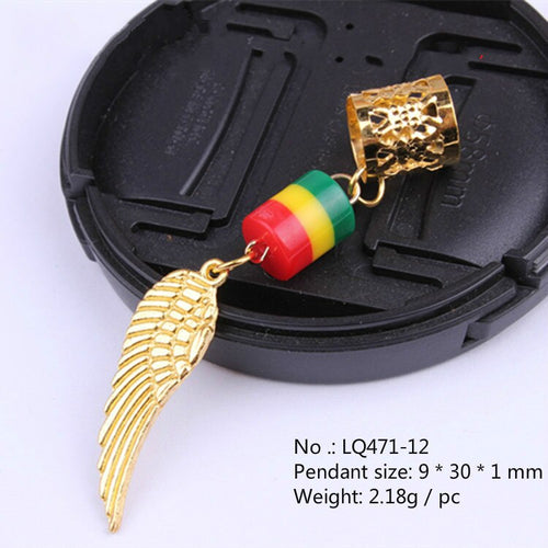 3 Piece or 5 Piece Various Rasta Loc Charms