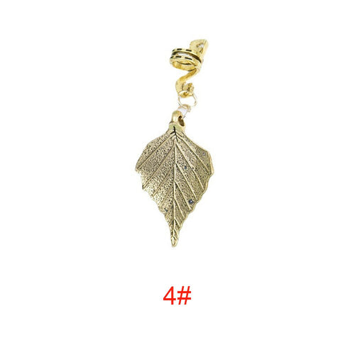 Antique Gold Leaves and Tree of Life Loc Charms