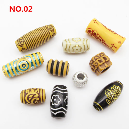 10pcs Loc Cuffs with Designs