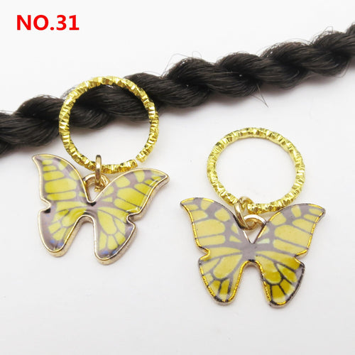 5Pcs/Pack Butterfly Loc Jewels