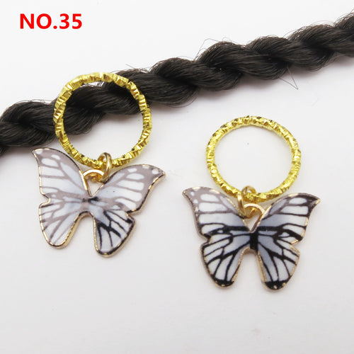 5Pcs/Pack Butterfly Loc Jewels