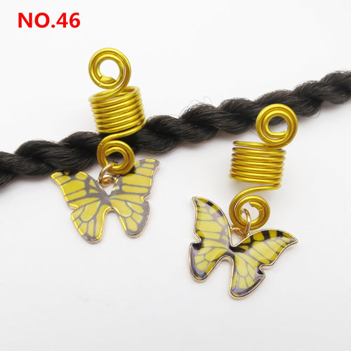 5Pcs/Pack Butterfly Loc Jewels