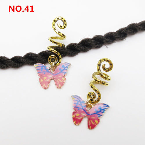 5Pcs/Pack Butterfly Loc Jewels