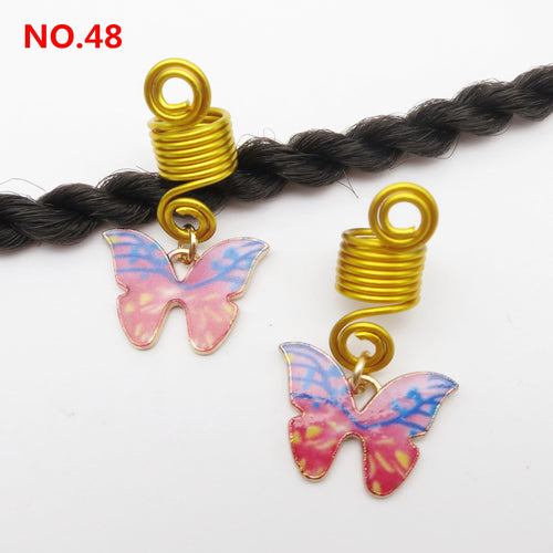 5Pcs/Pack Butterfly Loc Jewels