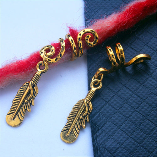 5pcs/Set  Metal Gold Colored Loc Charms