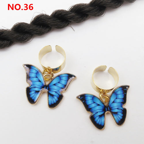 5Pcs/Pack Butterfly Loc Jewels