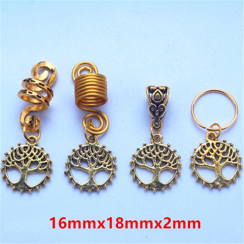 5pcs/Set  Metal Gold Colored Loc Charms