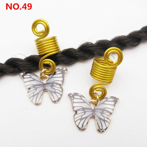 5Pcs/Pack Butterfly Loc Jewels