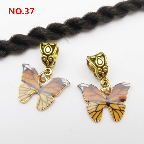 5Pcs/Pack Butterfly Loc Jewels