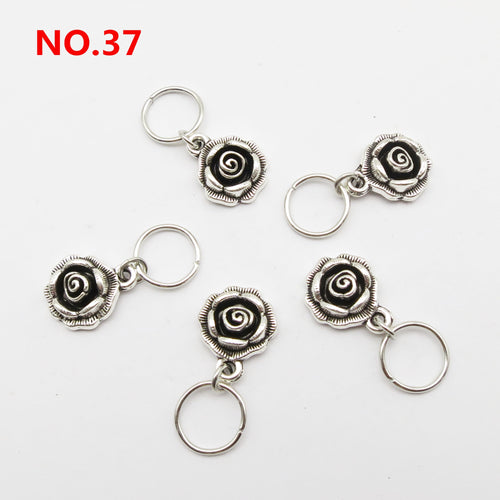 5pcs Silver Metal Loc Charms