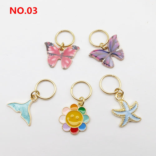 5Pcs/Pack Butterfly Loc Jewels