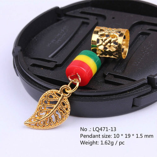 3 Piece or 5 Piece Various Rasta Loc Charms