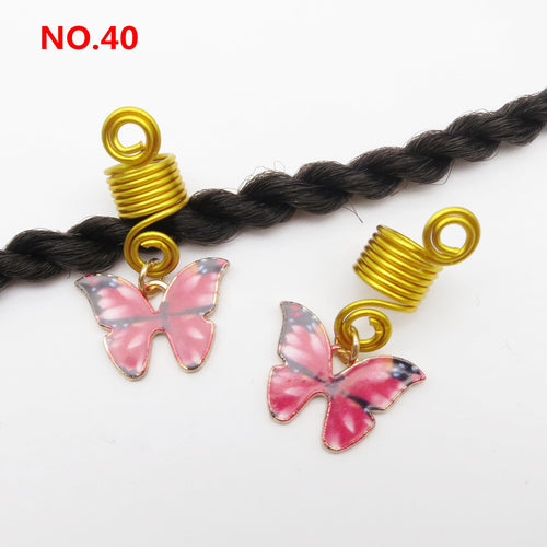 5Pcs/Pack Butterfly Loc Jewels