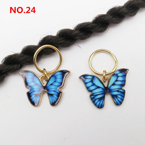 5Pcs/Pack Butterfly Loc Jewels