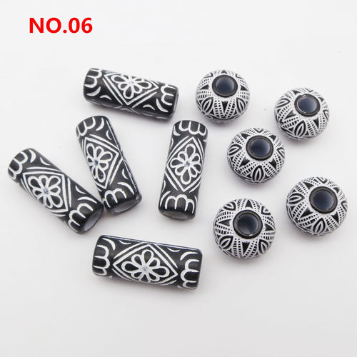 10pcs Loc Cuffs with Designs