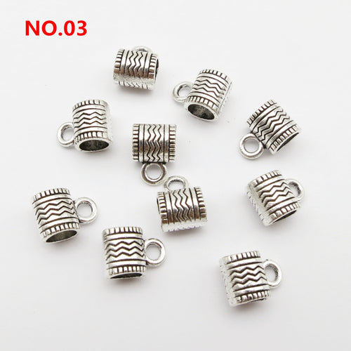 5pcs Silver Metal Loc Charms