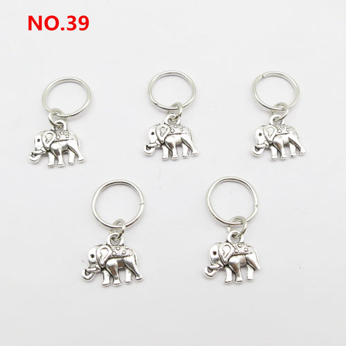 5pcs Silver Metal Loc Charms