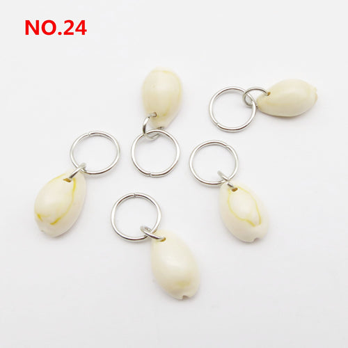 5pcs Silver Metal Loc Charms