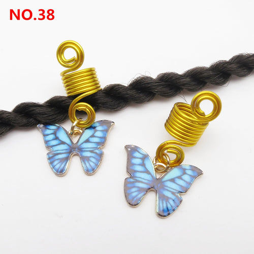 5Pcs/Pack Butterfly Loc Jewels