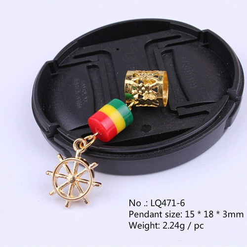 3 Piece or 5 Piece Various Rasta Loc Charms