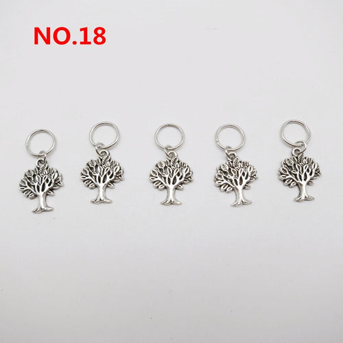 5pcs Silver Metal Loc Charms