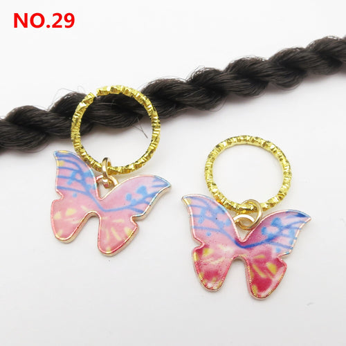 5Pcs/Pack Butterfly Loc Jewels