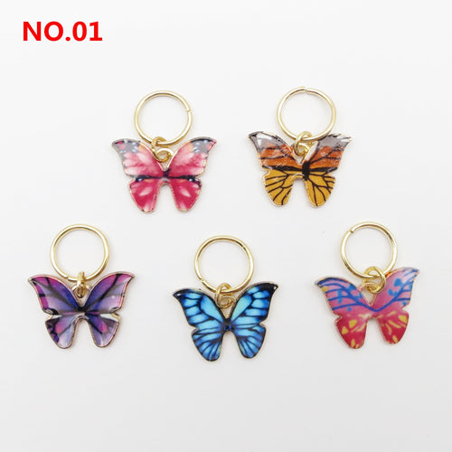 5Pcs/Pack Butterfly Loc Jewels