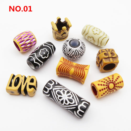 10pcs Loc Cuffs with Designs