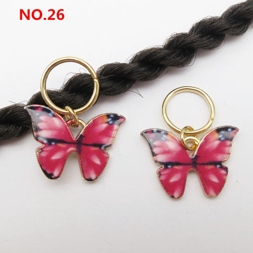 5Pcs/Pack Butterfly Loc Jewels