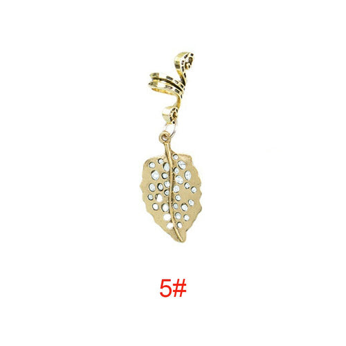 Antique Gold Leaves and Tree of Life Loc Charms