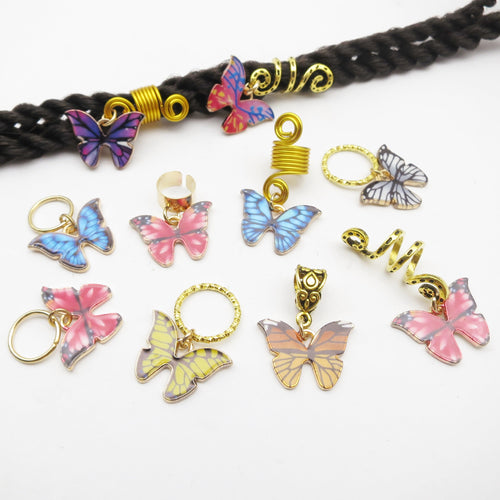 5Pcs/Pack Butterfly Loc Jewels