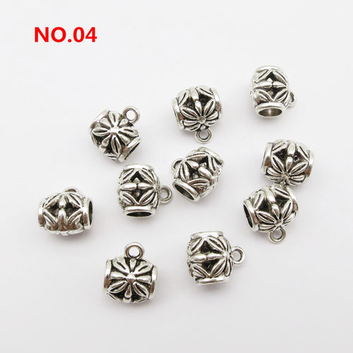 5pcs Silver Metal Loc Charms