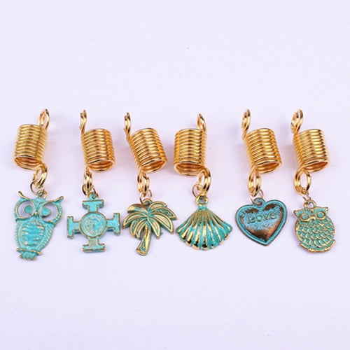 5pcs Vintage Metal Gold Loc Jewels