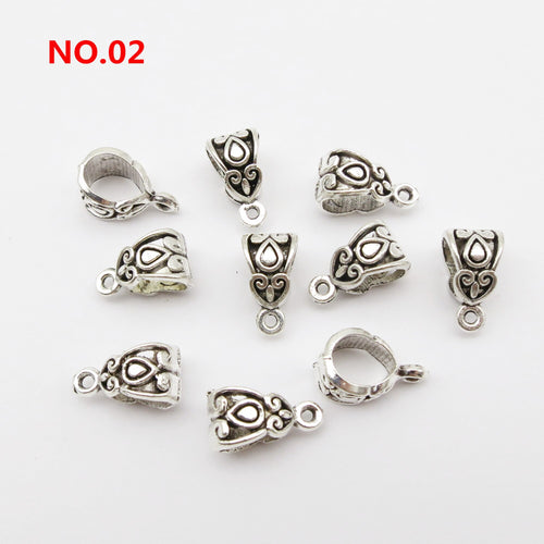 5pcs Silver Metal Loc Charms