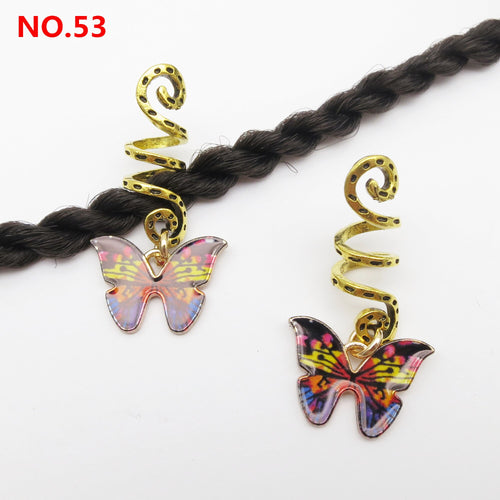 5Pcs/Pack Butterfly Loc Jewels