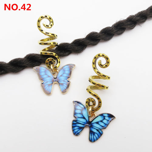 5Pcs/Pack Butterfly Loc Jewels