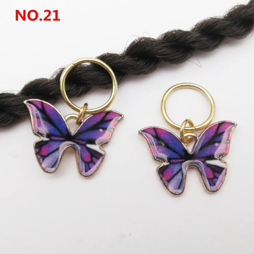 5Pcs/Pack Butterfly Loc Jewels